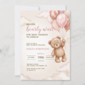 Invitation à la Baby Shower Ourson (Devant)