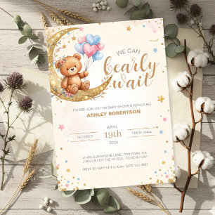 Invitation à la Baby Shower Ourson