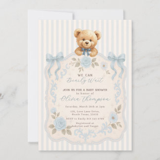 Invitation à la Baby Shower Ourson
