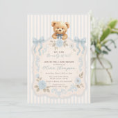 Invitation à la Baby Shower Ourson (Debout devant)