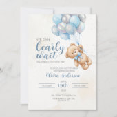Invitation à la Baby Shower Ourson (Devant)