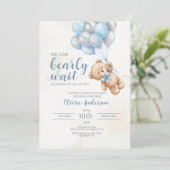 Invitation à la Baby Shower Ourson (Debout devant)
