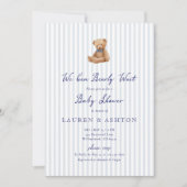 Invitation à la baby shower ourson chic (Devant)