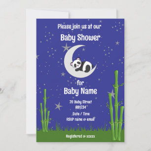 Invitation à la baby shower Panda