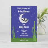 Invitation à la baby shower Panda (Debout devant)