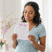 Invitation à la Baby Shower Papillon