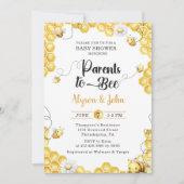Invitation à la baby shower Parents To Bee (Devant)