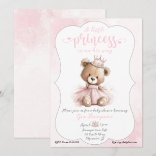 Invitation à la Baby Shower Petite Princesse avec