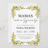 Invitation à la baby shower pour bébé au citron, l (Devant)