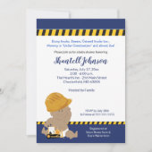 Invitation à la baby shower pour bébé de construct (Devant)