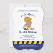 Invitation à la baby shower pour bébé de construct (Devant)