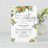 Invitation à la Baby Shower pour Deux Petits Bouts (Debout devant)