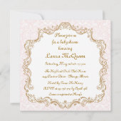 Invitation à la baby shower pour fille (Dos)