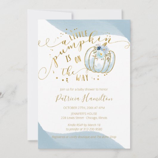 Invitation à la baby shower pour garçon avec citro (Devant)