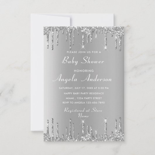 Invitation à la baby shower pour garçon avec code (Devant)