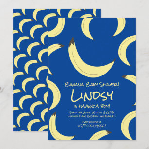 Invitation à la baby shower pour garçon avec une b