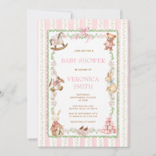 Invitation à la baby shower pour la nurserie ruban