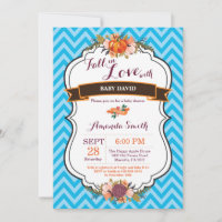 Invitation à la baby shower pour l'arrivée d'un ga