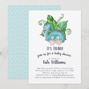 Invitation à la Baby Shower pour les petits dinosa