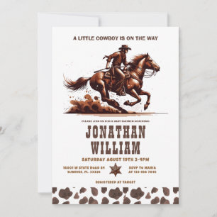 Invitation à la baby shower pour un garçon cowboy