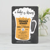 Invitation à la Baby Shower Pregger Kegger Beer (Debout devant)