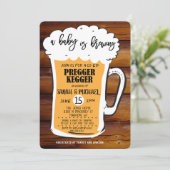 Invitation à la Baby Shower Pregger Kegger Beer (Debout devant)