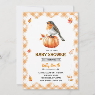 Invitation à la baby shower Robin