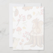 Invitation à la baby shower Rustique Forêt de Bois (Dos)