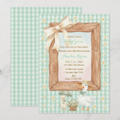 Invitation à la baby shower Silly Goose (Devant / Derrière)