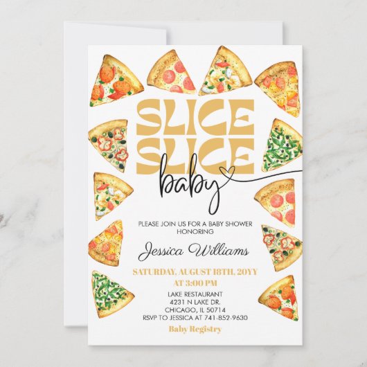 Invitation à la Baby Shower Slice Slice (Devant)