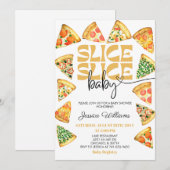 Invitation à la Baby Shower Slice Slice (Devant / Derrière)