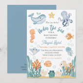 Invitation à la baby shower Sous les Mers (Devant / Derrière)
