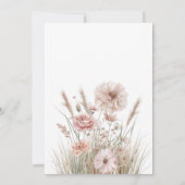 Invitation à la baby shower sur le thème des fleur (Dos)