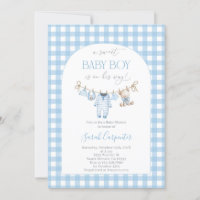 Invitation à la baby shower sur le thème du ours g