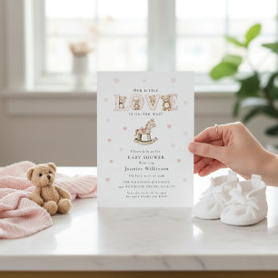 Invitation à la Baby Shower Teddy Bear Love
