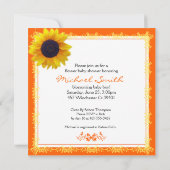 Invitation à la baby shower Tournesol (Dos)