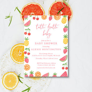 Invitation à la Baby Shower Tutti Frutti