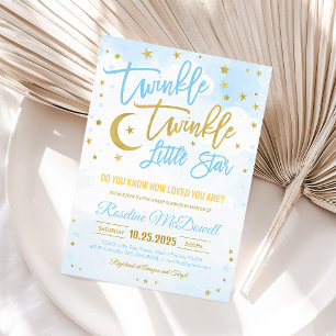 Invitation à la Baby Shower "Twinkle Twinkle Littl
