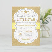 Invitation à la Baby Shower Twinkle Twinkle Little (Debout devant)