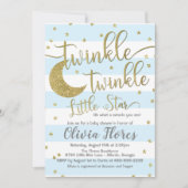 Invitation à la Baby Shower Twinkle Twinkle Little (Devant)
