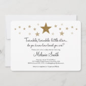 Invitation à la Baby Shower Twinkle Twinkle Little (Devant)