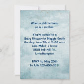 Invitation à la Babydouche de Blue Rattle (Dos)