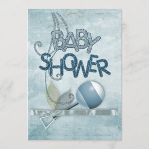 Invitation à la Babydouche de Blue Rattle