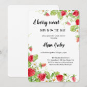 INVITATION À LA BABYSHOWE DE STRAWBERRY (Devant / Derrière)