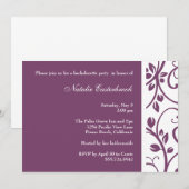 Invitation à la Bachelorette de Vine Florale (Devant / Derrière)