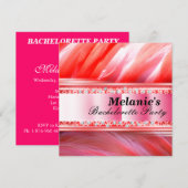 Invitation à la Bachelorette Flamant rose rose (Devant / Derrière)