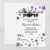 Invitation à la Bachelorette Party de Purple &Silv (Devant / Derrière)