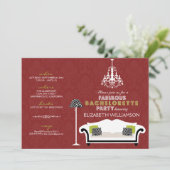 Invitation à la bachelorette stylish Zebra Decor ( (Debout devant)