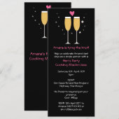 Invitation à la Bachelorette Toast de Champagne (Devant / Derrière)