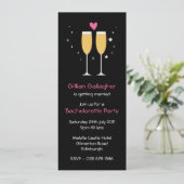 Invitation à la Bachelorette Toast de Champagne (Debout devant)